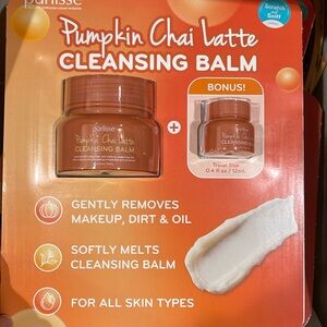 NEW Purlisse Pumpkin Chai Latte Cleansing Balm. Includes 100ml jar & small 12ml